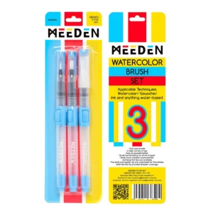 סט 3 מכחולים לצבעי מים - ניתנים למילוי - MEEDEN