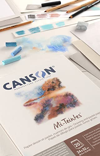 בלוק רישום לפחם ופסטל -  Mi-Teintes גווני אפור - Canson – תמונה 3