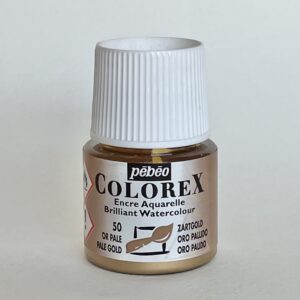 דיו צבעוני על בסיס מים - Colorex Ink - pale-gold-50