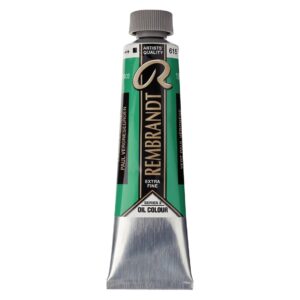 צבע שמן - 40 מ"ל -  Rembrandt - emerald-green-615-סדרה-2