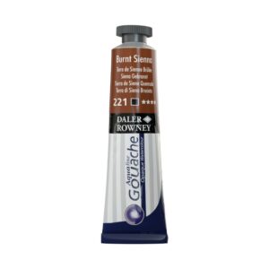 צבע גואש - 15 מ"ל - בשפופרת - Daler Rowney Aquafine - 221-burnt-sienna