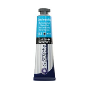 צבע גואש - 15 מ"ל - בשפופרת - Daler Rowney Aquafine - 112-coeruleum-hue