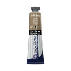 צבע גואש - 15 מ"ל - בשפופרת - Daler Rowney Aquafine - 701-gold-imit