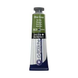 צבע גואש - 15 מ"ל - בשפופרת - Daler Rowney Aquafine - 363-olive-green