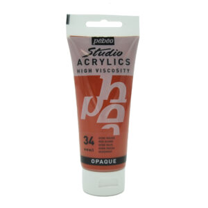 צבע אקריליק סטודיו - 100 מ"ל - Pebeo - red-ochre-34