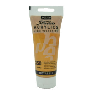 צבע אקריליק סטודיו - 100 מ"ל - Pebeo - rich-gold-350