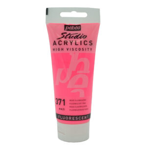 צבע אקריליק סטודיו - 100 מ"ל - Pebeo - florescent-pink