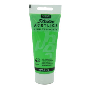 צבע אקריליק סטודיו - 100 מ"ל - Pebeo - cadmium-green-hue-43