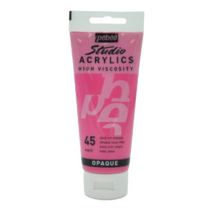 צבע אקריליק סטודיו - 100 מ"ל - Pebeo - opaque-vivid-pink-45