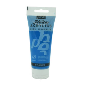 צבע אקריליק סטודיו - 100 מ"ל - Pebeo - opaque-primary-cyan-49