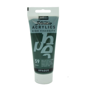 צבע אקריליק סטודיו - 100 מ"ל - Pebeo - opaque-sap-green-59