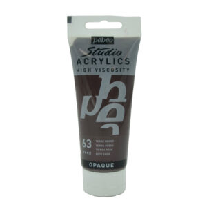 צבע אקריליק סטודיו - 100 מ"ל - Pebeo - terra-rossa-63