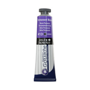 צבע גואש - 15 מ"ל - בשפופרת - Daler Rowney Aquafine - 413-permanent-mauve