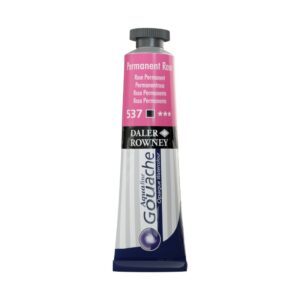 צבע גואש - 15 מ"ל - בשפופרת - Daler Rowney Aquafine - 537-permanent-rose