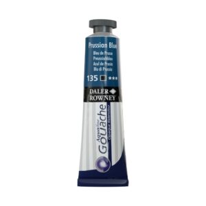 צבע גואש - 15 מ"ל - בשפופרת - Daler Rowney Aquafine - 135-prussian-blue