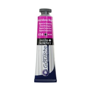 צבע גואש - 15 מ"ל - בשפופרת - Daler Rowney Aquafine - 414-quinacridone-magenta