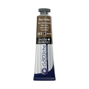 צבע גואש - 15 מ"ל - בשפופרת - Daler Rowney Aquafine - 247-raw-umber