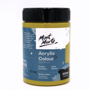 צבע אקריליק - 300 מ"ל - Mont Marte - medium-yellow-4