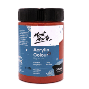 צבע אקריליק - 300 מ"ל - Mont Marte - vermilion-9