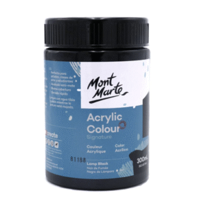 צבע אקריליק - 300 מ"ל - Mont Marte - black-32