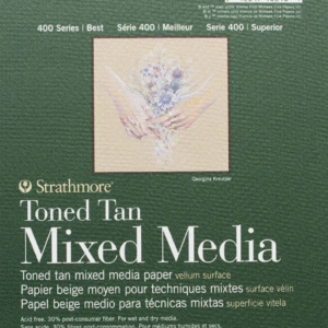 בלוק ציור מיקס מדיה חלק בגוונים - סדרה 400 -  Strathmore - a5-toned-tan