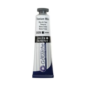 צבע גואש - 15 מ"ל - בשפופרת - Daler Rowney Aquafine - 009-titanium-white