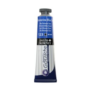 צבע גואש - 15 מ"ל - בשפופרת - Daler Rowney Aquafine - 123-ultramarine-blue-dark