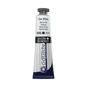 צבע גואש - 15 מ"ל - בשפופרת - Daler Rowney Aquafine - 006-zinc-white