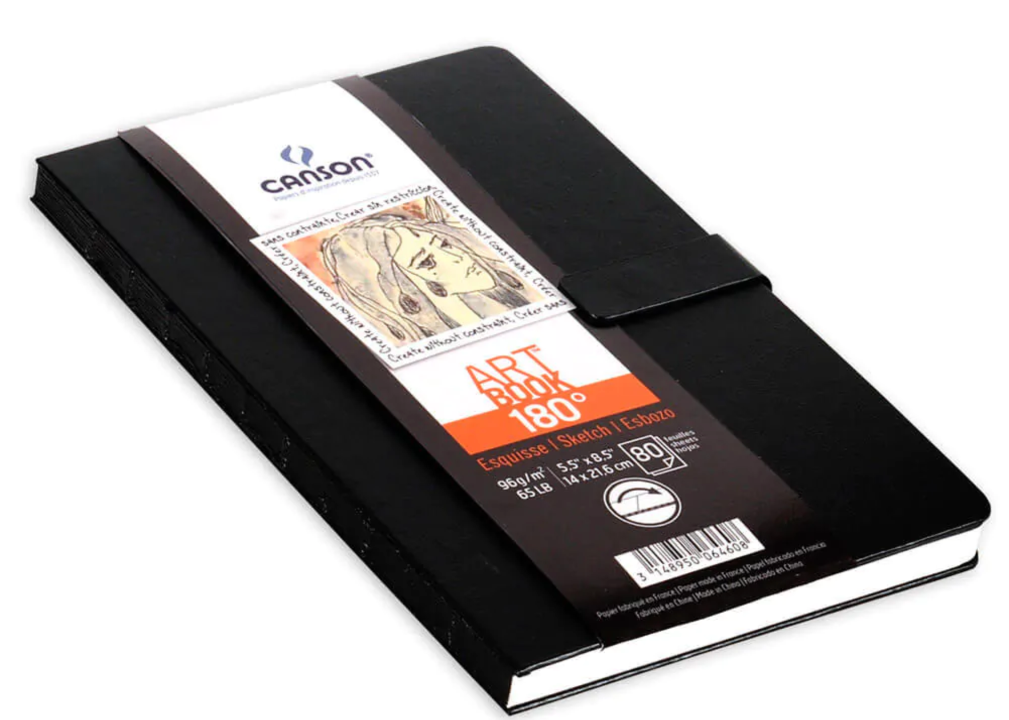 מחברת רישום כריכה קשה עם מגנט  - °Canson - Art Book 180