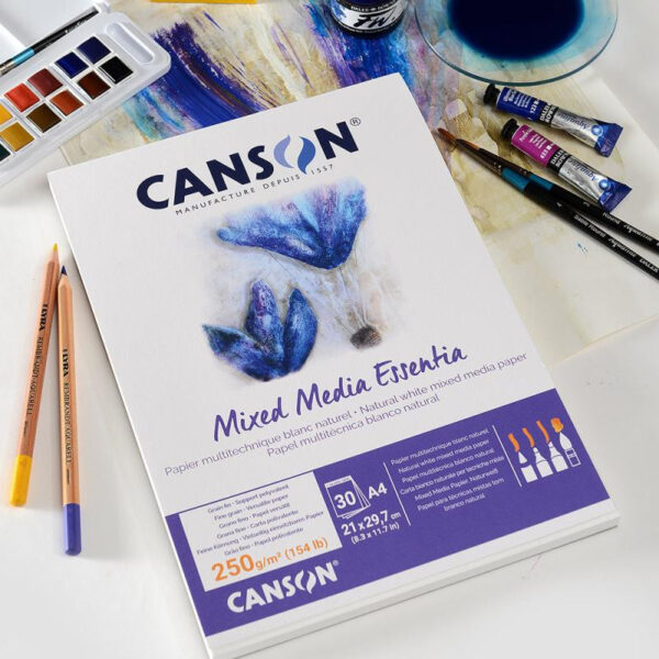 בלוק ציור מיקס מדיה חלק - Canson - Mixed Media Essential