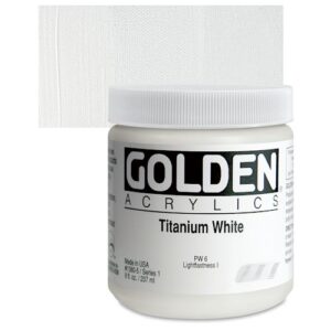 צבע אקריליק -  Heavy Body ארטיסט  - 237 מ"ל - Titanium White-  Golden