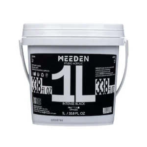 צבע אקריליק ליטר -  MEEDEN - intense-black