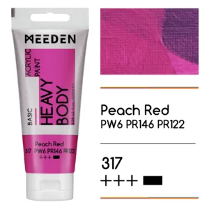 צבעי אקריליק בשפופרות - 100 מ"ל - MEEDEN - peach-red-317