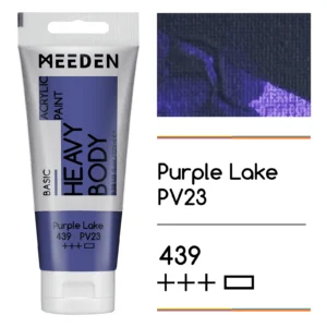 צבעי אקריליק בשפופרות - 100 מ"ל - MEEDEN - purple-lake-439
