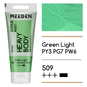 צבעי אקריליק בשפופרות - 100 מ"ל - MEEDEN - green-light-509