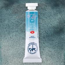 צבעי מים בשפופרות - 10 מ"ל -  White Night - sky-blue-shadows-557