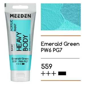 צבעי אקריליק בשפופרות - 100 מ"ל - MEEDEN - emerald-green-559