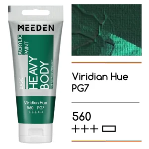 צבעי אקריליק בשפופרות - 100 מ"ל - MEEDEN - viridian-hue-560