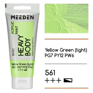 צבעי אקריליק בשפופרות - 100 מ"ל - MEEDEN - yellow-green-light-561