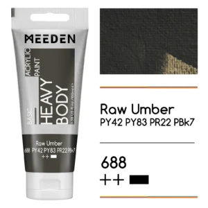 צבעי אקריליק בשפופרות - 100 מ"ל - MEEDEN - raw-umber-688