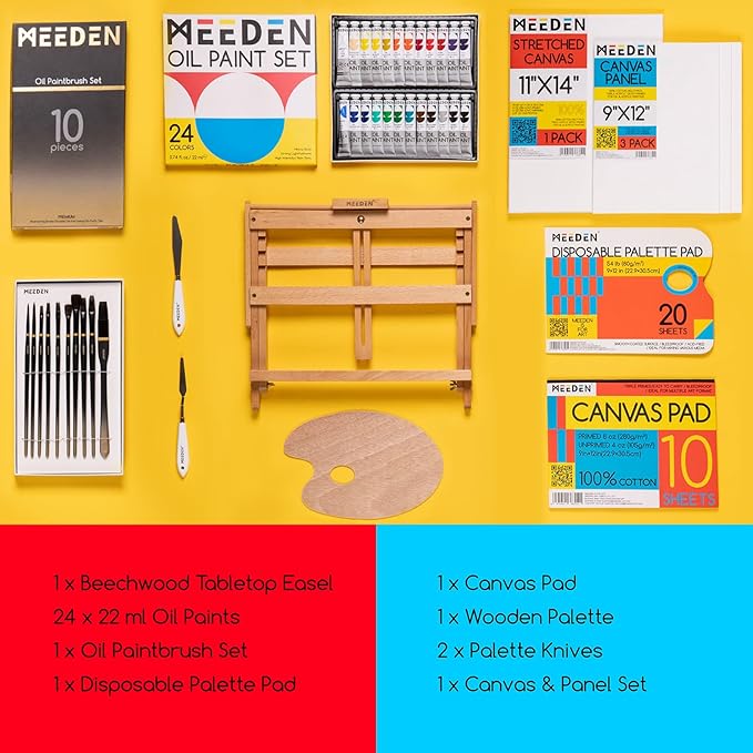 ערכת ציור בצבעי שמן - MEEDEN – תמונה 4