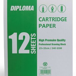 בלוק ציור בריסטול 240 גרם - חצי גיליון - Diploma