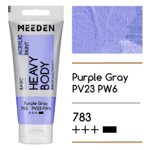 צבעי אקריליק בשפופרות - 100 מ"ל - MEEDEN - purple-gray-783