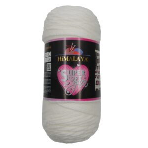 חוטי צמר במגוון צבעים - HiMALAYA Super Soft - לבן-8-1