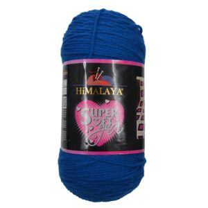 חוטי צמר במגוון צבעים - HiMALAYA Super Soft - כחול-רויאל-8-27