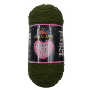 חוטי צמר במגוון צבעים - HiMALAYA Super Soft - ירוק-זית-8-42