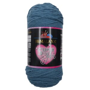 חוטי צמר במגוון צבעים - HiMALAYA Super Soft - כחול-גינס-8-43
