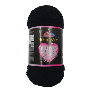 חוטי צמר במגוון צבעים - HiMALAYA Super Soft - שחור-8-8