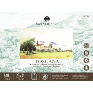 בלוק TOSCANA מגורען- מגוון מידות - Magnani - 23-31-640-גרם-10-דפים