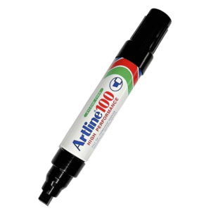 טוש ארטליין 100 שחור - ראש שטוח - Artline